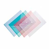 【满49包邮】齐心 C330  透明按扣袋 A4  10个装