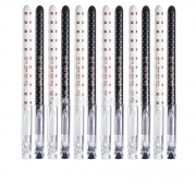 【满49包邮】齐心针管笔细中性笔财务办公用细笔0.38mm 钛钢珠头水笔黑色