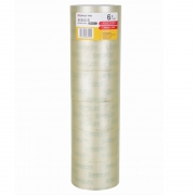 【满49包邮】齐心 JP4810-6 普透封箱胶带 6卷/筒 48mm*100y 6卷装