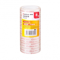 【满49包邮】齐心 JF1218-8 超透文具胶带 8卷/筒 12mm*18y