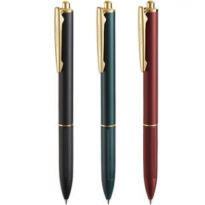 【满49包邮】齐心 X5 金属按动中性笔 子弹头 0.5mm 签字笔