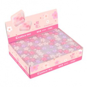 【满49包邮】齐心 B2564 橡皮檫(樱花系-方块型)橡皮擦