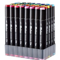 【满49包邮】齐心 ZYMK05-40 双头彩色马克笔 40支装 1-6mm